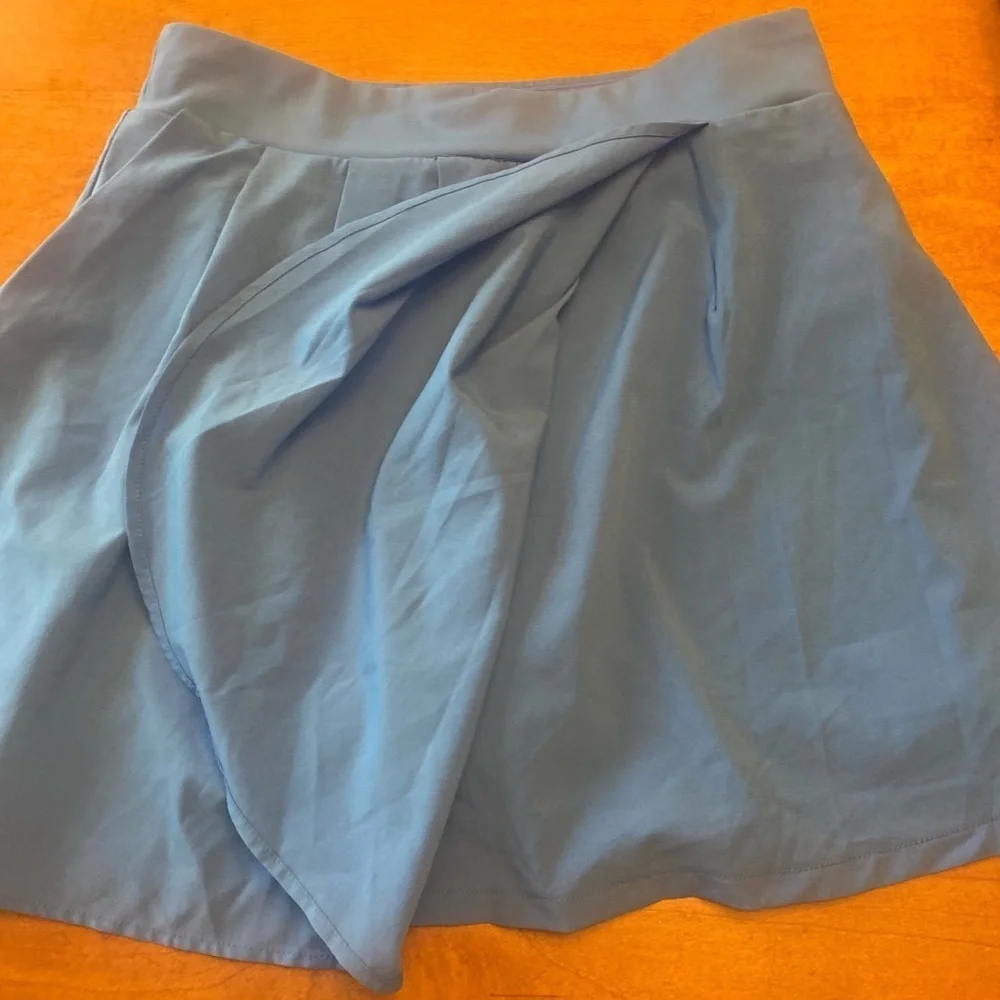 J. Crew Blue Pleated Mini Skort athletic wear